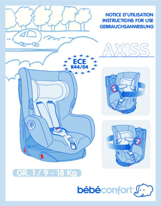Notice BEBE CONFORT AXISS UP siège auto Trouver une solution à un problème BEBE CONFORT AXISS